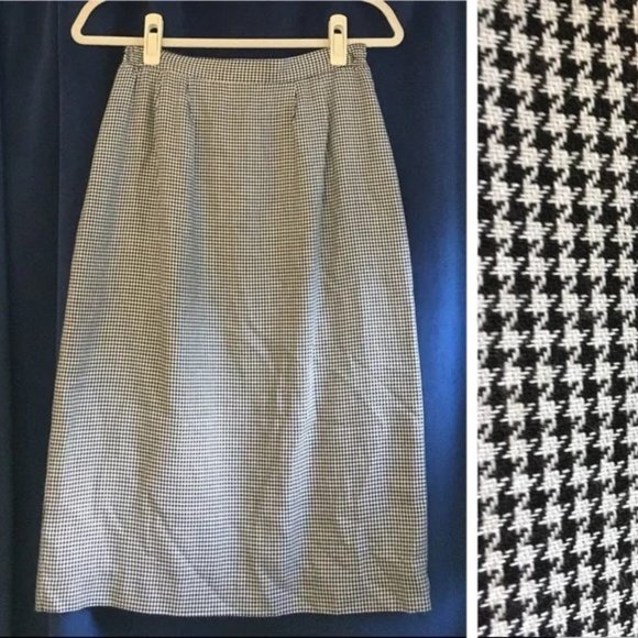 Vintage Houndstooth Skirt - Picture 1 of 6